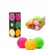 Tobar Neon Diddy Squish Ball Lot de 3 jouets tactiles lot de 3 Designs et couleurs assortis 39999