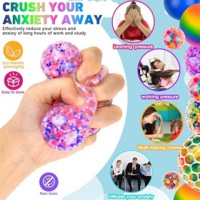 Pipihome Balles Anti-Stress Enfant, 6 Pcs Boule Antistress Balle Sensorielle Boules à Presser, Balle Jouet à soulagement du S