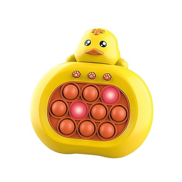 LAPONO Quick Push Pop Bubble Sensory Fidget Toy,Jouets Anti Stress Console  de Jeu Puzzle Silicone Light Bouton pour Jouets de