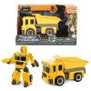 Toi-Toys Roboforces Transformers Robot de Voiture Camion Benne Jaune - Véhicule Jouet de Chantier Construction Figurine dact