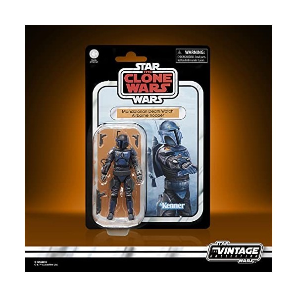 Star Wars Hasbro The Vintage Collection, MandalorianDeath Watch, Figurine Airborne Trooper The Clone de 9,5 cm, pour Enfants,