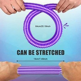 Fidget Toys, 12 Pcs Light Up Pop Tubes, Pop Tubes Glow Sticks Jouets Sensoriels pour Enfants LED Stretch Tube