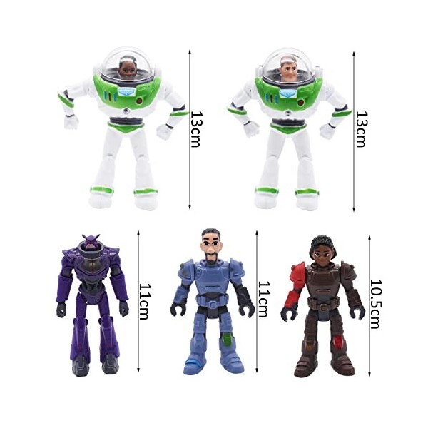 Buzz Lightyear Figure simyron 5 pièces Toy Story Buzz Lightyear Figurines daction 10,5-13 cm Lightyear PVC Collection Modèle