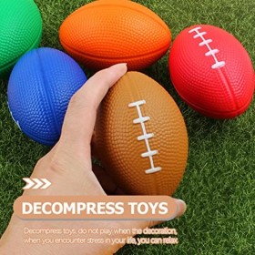 Gatuida Mini Balles Anti-Stress De 6 Pièces Presser des Balles De Rugby en Mousse Souple Planète Balle Anti-Stress Balles De 