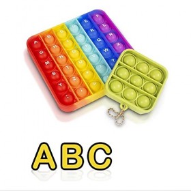 Pop it avec lettres – Jouet anti-stress pour enfants et adultes – Fidget Toy – Idéal comme cadeau et pour la rentrée des clas