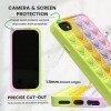 Fidget Toy Coque de téléphone pour iPhone 7 8 SE2020, anti-stress, anti-stress, anti-poussière, jouet sensoriel en silicone s