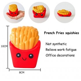 ZhengYue Jouets Spongieux Mignon Kawaii Doux Squishy Simulation Hamburger Frite Crème Glacée Jouet Slow Rising pour Enfants A