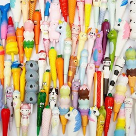 Anboor Squeeze Toys Gaine de Stylo Montée Lente Jouets Anti-Stress Squishy Kawaii Ensemble de poignées de stylos aléatoires