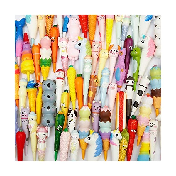 Anboor Squeeze Toys Gaine de Stylo Montée Lente Jouets Anti-Stress Squishy Kawaii Ensemble de poignées de stylos aléatoires