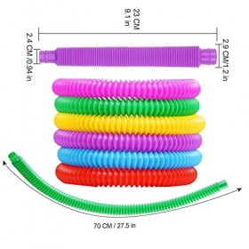 Lot de 12 tubes pop, jouets sensoriels, mini tubes pop pour enfants, adolescents et adultes, jouets sensoriels avec autisme e