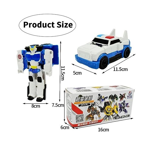 IQEPXTGO Transformers Jouets Figurine daction Voiture Transformers Robot Déformation Manuelle 2 en 1 Voiture Robot Jouets St