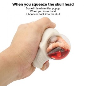Keenso Balles Anti-Stress ADN Effrayantes dhalloween, Jouet Sensoriel de Tête de Squelette de Soulagement du Stress pour Adu