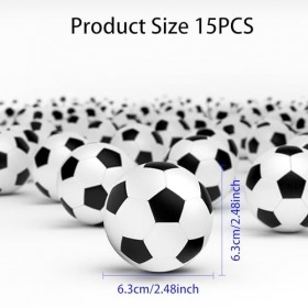 DIKARIYA Lot de 15 mini ballons de football, 6 cm en mousse, anti-stress, pour enfants et adultes