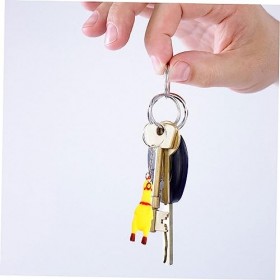 TOYANDONA Lot de 3 jouets pour animaux de compagnie Bracelet Porte-clés Réveil pour poulet qui couine Porte-clés pour femmes 