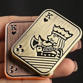 Jouet de poker en métal - Carte de poker en métal - Jouet anti-stress pour adultes - Jouet pour soulager lanxiété et le stre