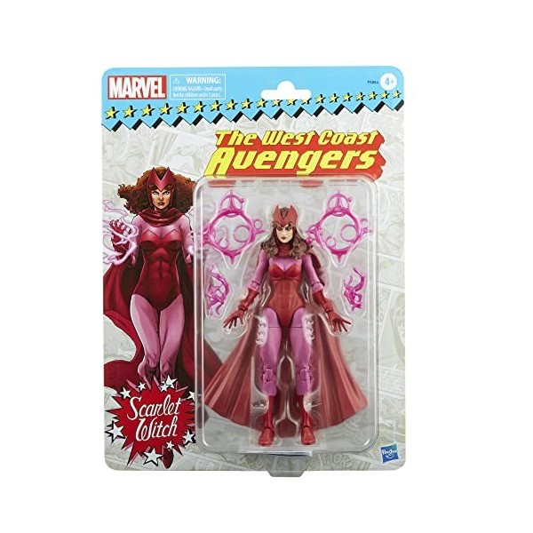 Marvel Hasbro Legends Series, Figurine Scarlet Witch de 15 cm avec Pack Rétro et 4 Accessoires