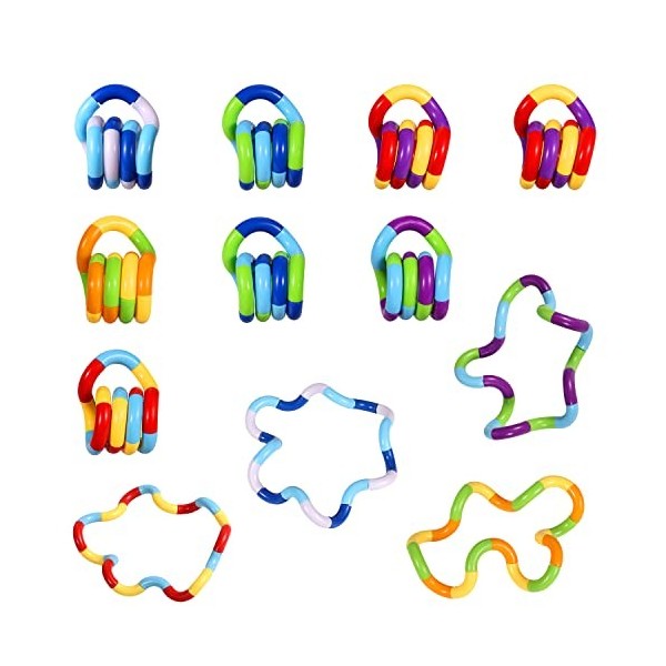 LUTER 12 Pièces de des Fidgets Toys, Jouets Fidgets Silencieux Multicolores Jouets Fidgets Intéressants pour Enfants et Adult