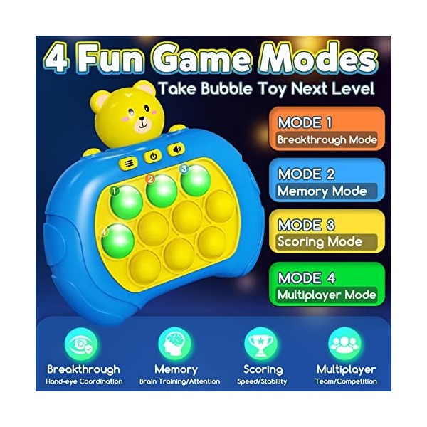 Pop It Game Machine, Pop It Fidget, Quick Push Bubbles Game, Décompression Breakthrough Puzzle Game Machine Toys, Pop It Elec