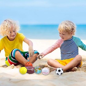 Balle en Mousse, Squeeze Foam Football Basketball Tennis Baseball Rugby Terre Boule Souple pour Enfants Jouant Libération du 