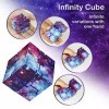 KEEYMENT Infinity Cube Fidget Toy pour enfants et adultes - Jouet anti-stress - Mini galaxie - Jouet pour soulager lanxiété 