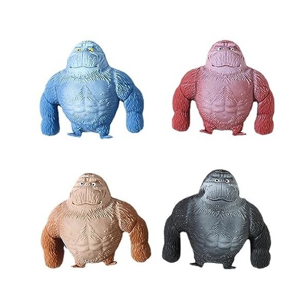 Figurine de Gorille Anti Stress Jouet Gorille Anti-anxit Anti-Extrusion  Squeeze Toy Doux LoisirsSoulagement du Stress
