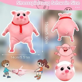 Cutogain Jouet anti-stress cochon rose cochon jouet anti-stress cochon jouet de bain cochon jouet de bain cochon jouet anti-s