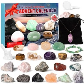 Calendrier de lAvent 2023 pour Pierre Precieuse,Noël calendrier de lAvent de 24 jours,minéraux naturels,pour les garçons,le