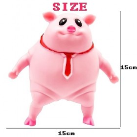 HGSHUO Cochon Jouets à Presser Anti-Stress Cochon Balle De Squeeze Jouet Rose Porcin Fun Jouets Sensoriels à Presser Jouet Co
