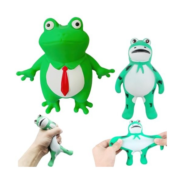 Lot de 2 jouets anti-stress en forme de grenouille - Jouet anti-stress pour les loisirs