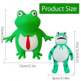 Lot de 2 jouets anti-stress en forme de grenouille - Jouet anti-stress pour les loisirs