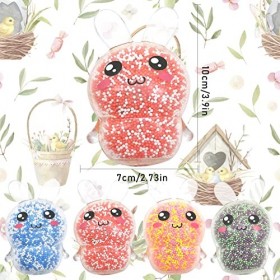 TOPJOWGA Balles Anti-Stress de Pâques, 4 Pièces Relief Ball, Balles Jouets Anti-Stress, Sensoriel Créatif Balle de Jouet, Bou