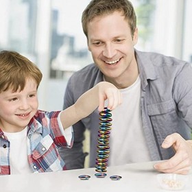 Lot de 16 aimants à hochet rotatifs en forme dœufs de serpent, jouets éducatifs pour soulager le stress, jouets de réfrigéra