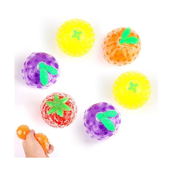 Lot de 6 Balles Anti-Stress Colorées Fidget Balls Jouets Anti