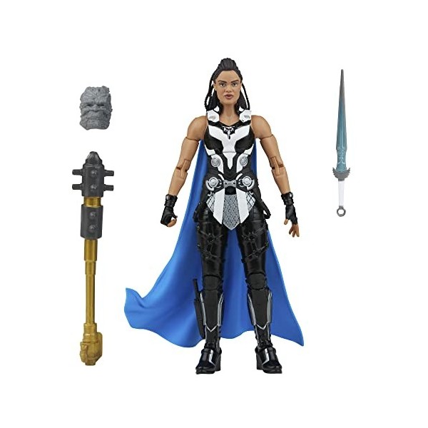 Marvel Hasbro Legends Thor: Love and Thunder, Figurine de Collection King Valkyrie de 15 cm, 1 Accessoire, 2 pièces Build-a-F