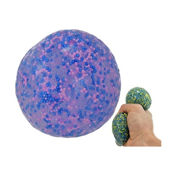 KandyToys Balle anti-stress spongieuse 7 cm – 1 envoyée au hasard
