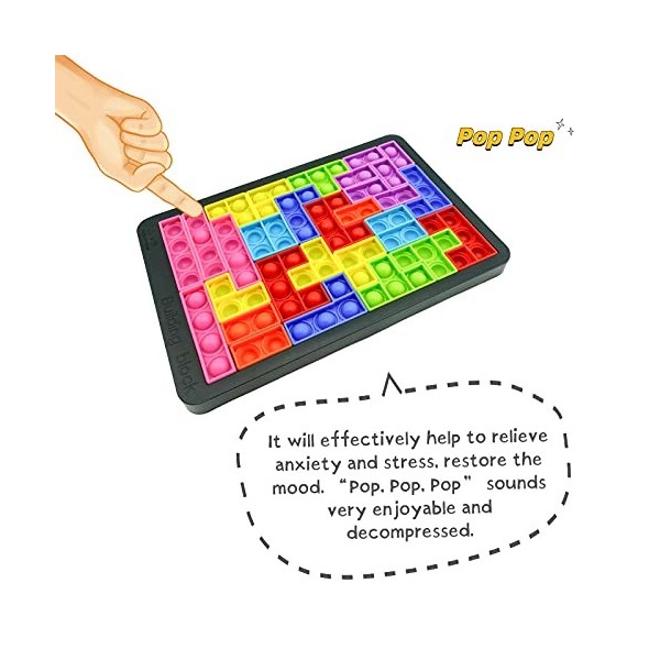 Fidget Toys - Jouet sensoriel de grande taille Push Pop Bubble Fidget - Jouets anti-stress en silicone pour enfants et adulte
