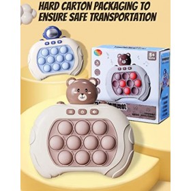 BLOOOK Quick Push It Pop Fidget Toys Game, Squeeze Toys, Frappez la taupe, Early Development Toy, Busy Board Montessori Toy, 