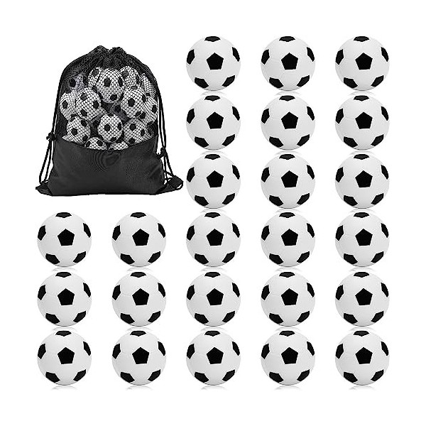 Erinnmy Lot de 24 mini balles de sport, anti-stress, balles anti-stress, mini balles de sport, balles de football, balles ant