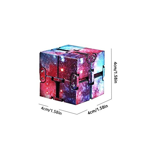 BDHI Lot de 2 Mini Puzzles Infini en Forme de Cube - Réduction de la Pression - Jouets éducatifs pour Adultes et Enfants - Jo