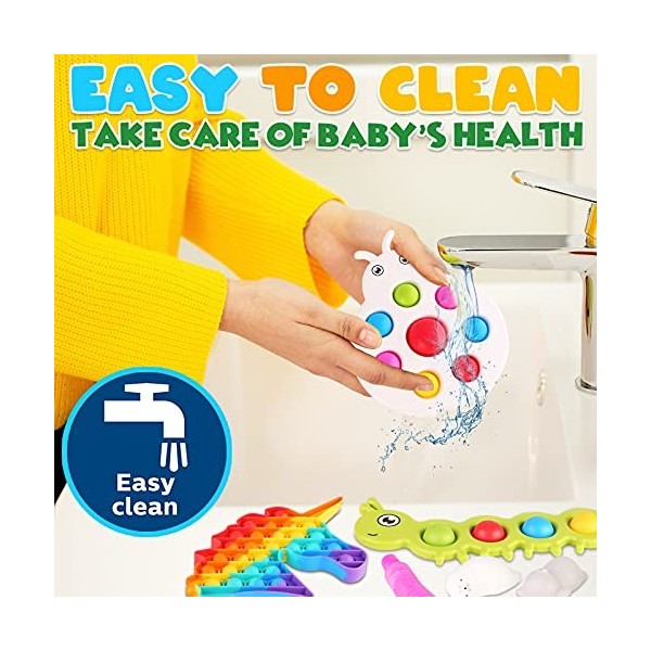 CozyBomB Lot de jouets sensoriels Pop – Balles anti-stress Mochi - Boîte à bulles en maille de marbre pour filles, garçons et
