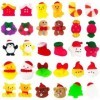 Lot de 30 jouets à presser Mochi de Noël - Visage mignon Kawaii - Avec bonhomme de neige - Soulage le stress et lanxiété - P
