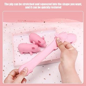 Jouet de Cochon de Soulagement de Lanxiété à la Main, Jouet de Fidget Sensoriel à élasticité, Soulagement du Stress par Pinc