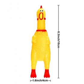 meekoo Paquet de 6 Jeux de Poulet Hurlant de Caoutchouc Poulet Crier en Caoutchouc Nouveauté et Durable Poulet en Caoutchouc,