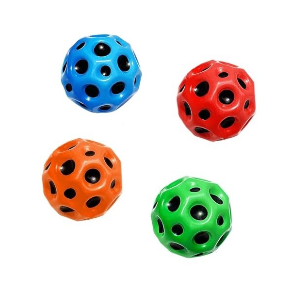 Lot de 4 balles de rebond en caoutchouc Astro Jump, Space Ball, jouets de rebond, mini balle de rebond, balle de rebond, ball