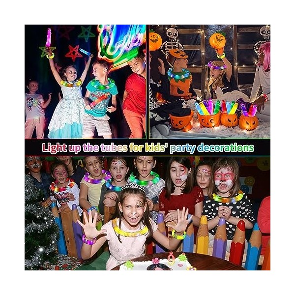 12 Pièces Pop Tubes Lumineux, Mini Tubes de Pop, Fidget Jouets Sensoriels de Tuyau Extensible Multicolore pour Enfant, Cadeau