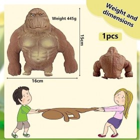Jouet Gorille Anti-anxiété, Figurine de Gorille Anti Stress, Stretch Gorilla Figure Convient pour Les Loisirs, Le Divertissem