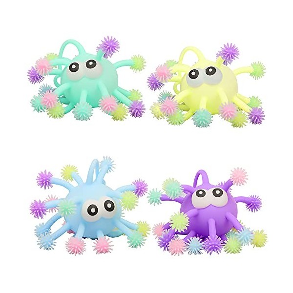 Lot De 4 Crayons Filetés Anti-stress Pour TDAH - Stylo Décompression En Bois Pour Enfants Et Adultes