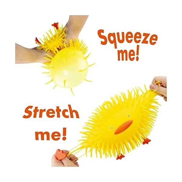 abeec Balle géante en forme de canard - Balles sensorielles - Jouets anti-stress pour enfants - Jouets sensoriels et jouets s