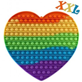 KUNSTIFY - Pop It Fidget Toy Cœur arc-en-ciel 