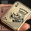 Métal Poker Push Card Fidget Slider, Jouet Anti-Stress TDAH Autisme Jouets Sensoriels Anxiété Soulagement du Stress, Jouets F